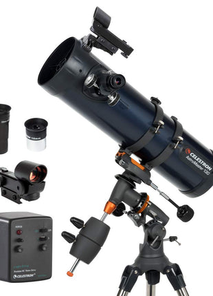 Celestron AstroMaster 130 EQ Motor Drive Telescope (Black) 