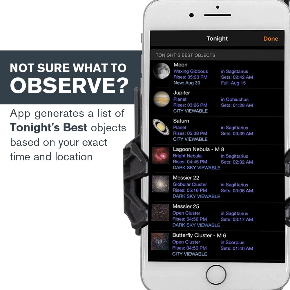 Celestron – StarSense Explorer DX 130AZ Smartphone App-Enabled Telescope – Works with StarSense App to Help You Find Stars, Planets & More – 130mm Newtonian Reflector – iPhone/Android Compatible 