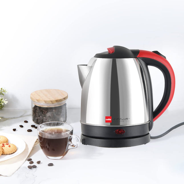 Cello Quick Boil Primo 1.5 Litre Electric Kettle Watts, Red… 