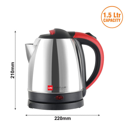 Cello Quick Boil Primo 1.5 Litre Electric Kettle Watts, Red… 