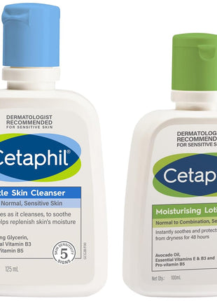 Cetaphil Gentle Skin Cleanser, 125 Ml & Moisturising Lotion 100 Ml 