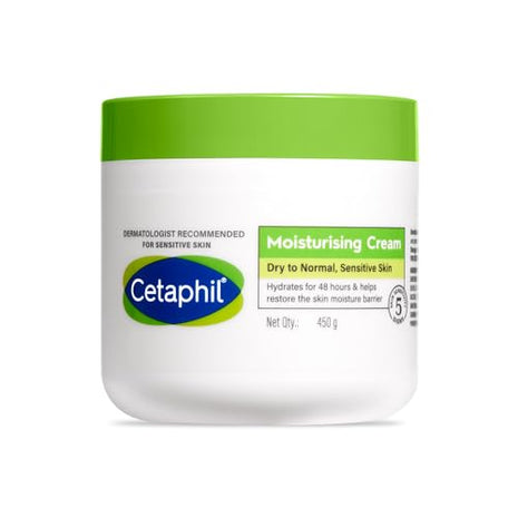 Cetaphil Moisturising Cream for Face & Body,Dry to Normal skin, 450 gm, Paraben & Sulphate free, Niacinamide &Vitamin B5 