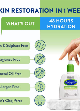 Cetaphil Moisturising Lotion for Face & Body, Normal to dry skin,250 ml 