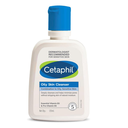 Cetaphil Oily Skin Cleanser , Daily Face Wash for Oily, Acne prone Skin , Gentle Foaming, 125ml 
