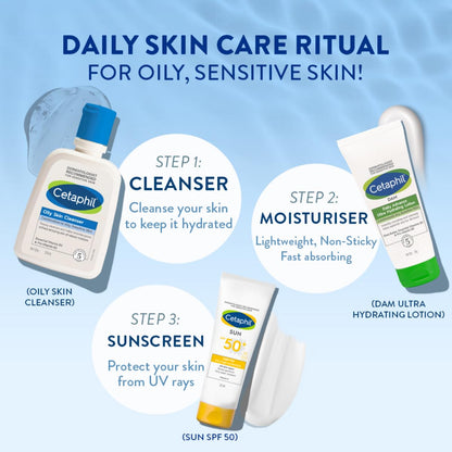 Cetaphil Oily Skin Cleanser , Daily Face Wash for Oily, Acne prone Skin , Gentle Foaming, 125ml 