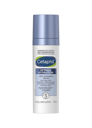 Cetaphil Optimal Hydration Lightweight Serum 30 ml | Fast absorbing | Hyaluronic Acid, Blue Daisy extract, Vitamin B5 | Dermatologist Recommended for Sensitive Skin 