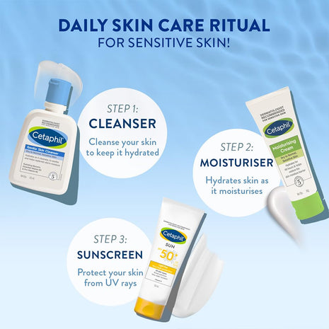 Cetaphil Paraben, Sulphate-Free Gentle Skin Hydrating Face Wash Cleanser with Niacinamide, Vitamin B5 for Dry to Normal, Sensitive Skin - 125 ml 