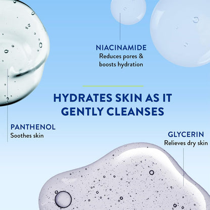 Cetaphil Paraben, Sulphate-Free Gentle Skin Hydrating Face Wash Cleanser with Niacinamide, Vitamin B5 for Dry to Normal, Sensitive Skin - 125 ml 