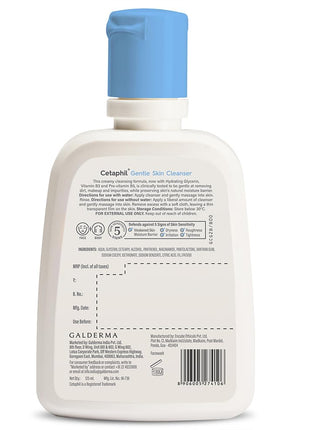Cetaphil Paraben, Sulphate-Free Gentle Skin Hydrating Face Wash Cleanser with Niacinamide, Vitamin B5 for Dry to Normal, Sensitive Skin - 125 ml 