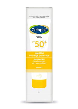 Cetaphil Sun SPF 50 Sunscreen For Combination Skin Type, Very High Protection Lightweight Gel, Water-resistant, Vitamin E, 50 ml 