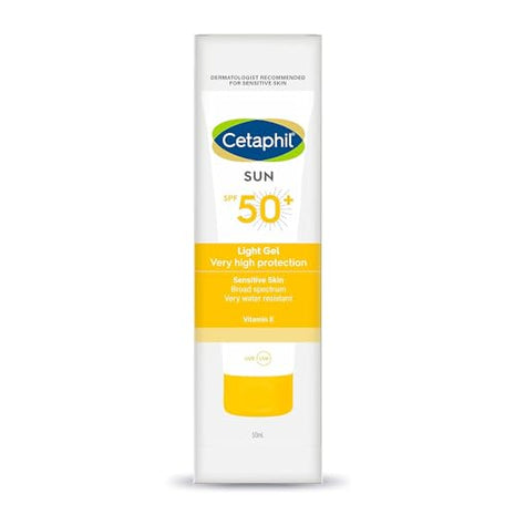Cetaphil Sun SPF 50 Sunscreen For Combination Skin Type, Very High Protection Lightweight Gel, Water-resistant, Vitamin E, 50 ml 