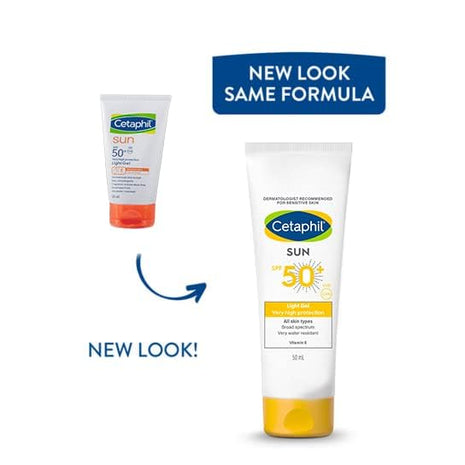 Cetaphil Sun SPF 50 Sunscreen For Combination Skin Type, Very High Protection Lightweight Gel, Water-resistant, Vitamin E, 50 ml 