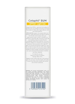 Cetaphil Sun SPF 50 Sunscreen For Combination Skin Type, Very High Protection Lightweight Gel, Water-resistant, Vitamin E, 50 ml 