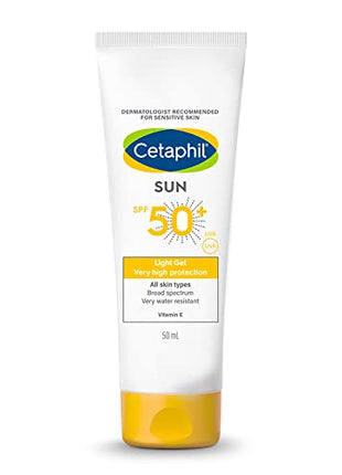 Cetaphil Sun SPF 50 Sunscreen For Combination Skin Type, Very High Protection Lightweight Gel, Water-resistant, Vitamin E, 50 ml 