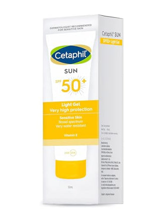 Cetaphil Sun SPF 50 Sunscreen For Combination Skin Type, Very High Protection Lightweight Gel, Water-resistant, Vitamin E, 50 ml 