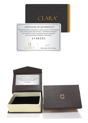 Clara 92.5 Sterling Silver Swiss Zirconia Pearl Earrings | Rakhi Rakshabandhan Gift for Sister Bhabhi |Gift for Women and Girls 