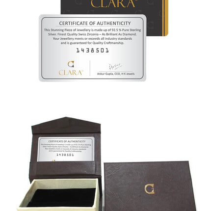 Clara 92.5 Sterling Silver Swiss Zirconia Pearl Earrings | Rakhi Rakshabandhan Gift for Sister Bhabhi |Gift for Women and Girls 