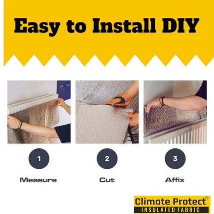 Climate Protect™ Multi-Purpose Insulation Sheet for Roof, Tank, Car, Wall | Heat Reflective Bubble Fabric | Waterproof DIY Kit (Small to XL Size) (Silver, 4 Feet x 8 Feet) 