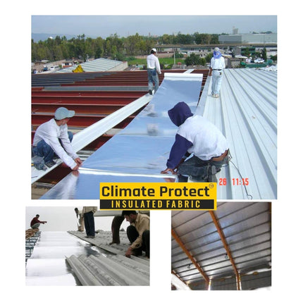 Climate Protect™ Multi-Purpose Insulation Sheet for Roof, Tank, Car, Wall | Heat Reflective Bubble Fabric | Waterproof DIY Kit (Small to XL Size) (Silver, 4 Feet x 8 Feet) 