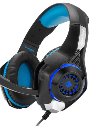 Cosmic Byte GS410 Wired Over-ear Headphones with Mic (Black/Blue, Pack Of 1) 