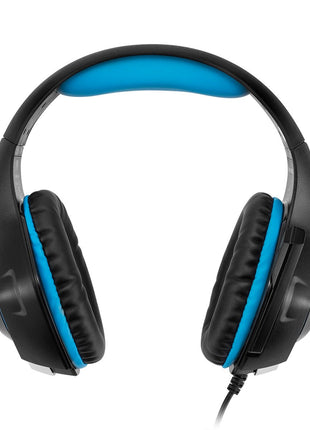 Cosmic Byte GS410 Wired Over-ear Headphones with Mic (Black/Blue, Pack Of 1) 