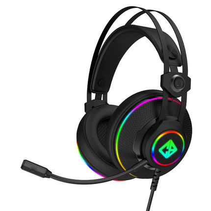 Cosmic Byte Proteus Headset Dual Input USB and 3.5mm, 7.1 Surround Sound, RGB LED, ENC Microphone, Memory Foam Earcushions, Windows Software (Black) 