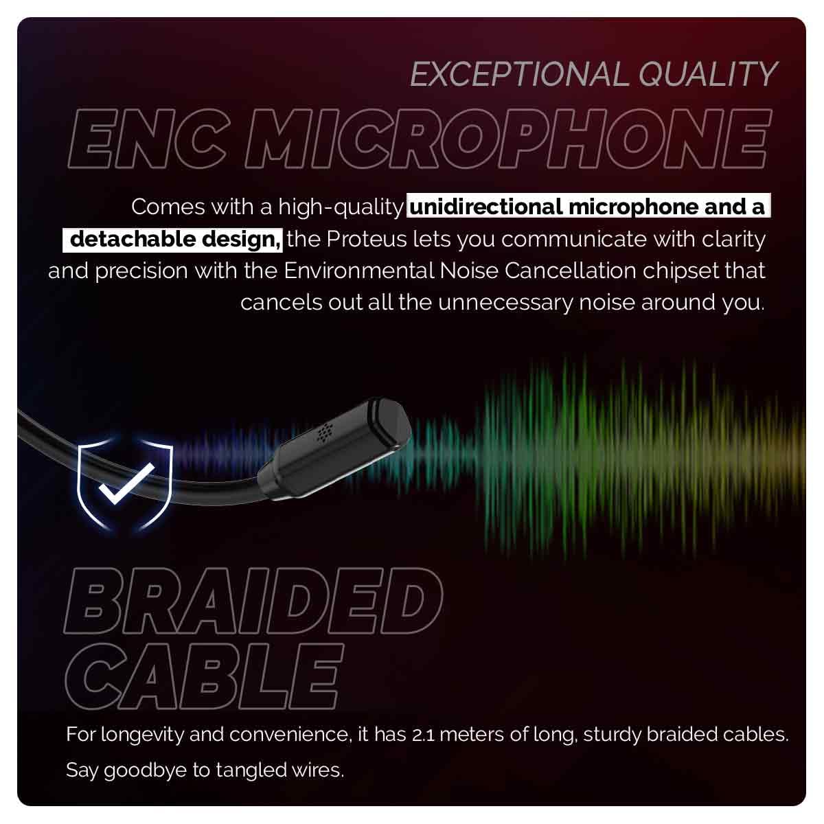 Cosmic Byte Proteus Headset Dual Input USB and 3.5mm, 7.1 Surround Sound, RGB LED, ENC Microphone, Memory Foam Earcushions, Windows Software (Black) 
