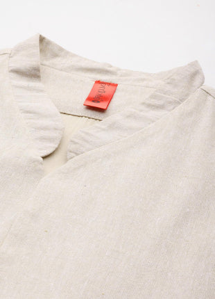 Cottinfab Women Beige Lightweight Open Front Casual Blazer 