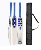 Cricket Bat Popular Willow Full Size for Tennis Balll, Plastic Ball, Rubber Bal with Bat Cover (S_S Blue) 