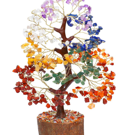 Crocon Seven Chakra Tree of Life for Positive Energy - Feng Shui Decor, Fake Bonsai, Crystals and Healing Stones, Money Tree, Room Decor 7 Chakra, Stone, Healing Crystals, Spiritual Gifts 