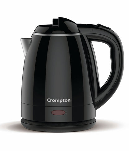 Crompton ActivHot Electric Kettle | 1.2 Litres | Cool Touch | Black 