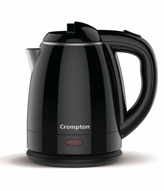 Crompton ActivHot Electric Kettle | 1.2 Litres | Cool Touch | Black 