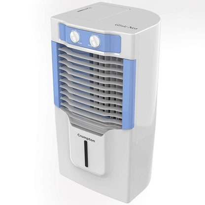 Crompton Ginie Neo Personal Air Cooler - 10L, White and Light Blue 