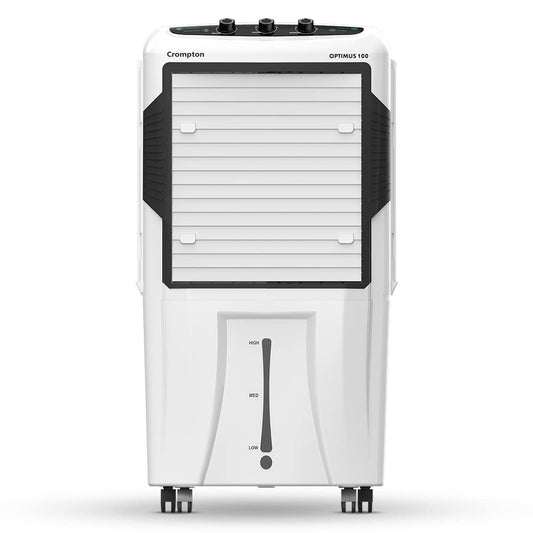 Crompton Optimus 100 Litres Desert Air Cooler for home | Large & Easy Clean Ice Chamber | High Density Honeycomb Pads | Auto-Fill & Drain | Everlast Pump | Humidity Control 