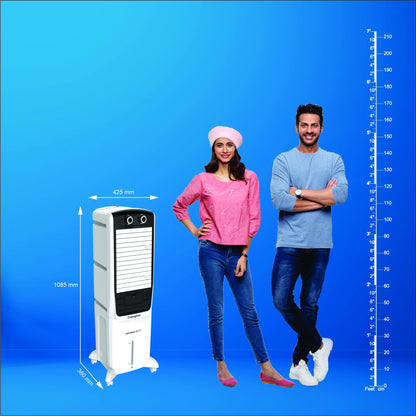 Crompton Optimus Neo 35 Litres Tower Air Cooler for home | Easy Clean Ice Chamber | 4-Way Air Deflection | High Density Honeycomb Pads | Everlast Pump 