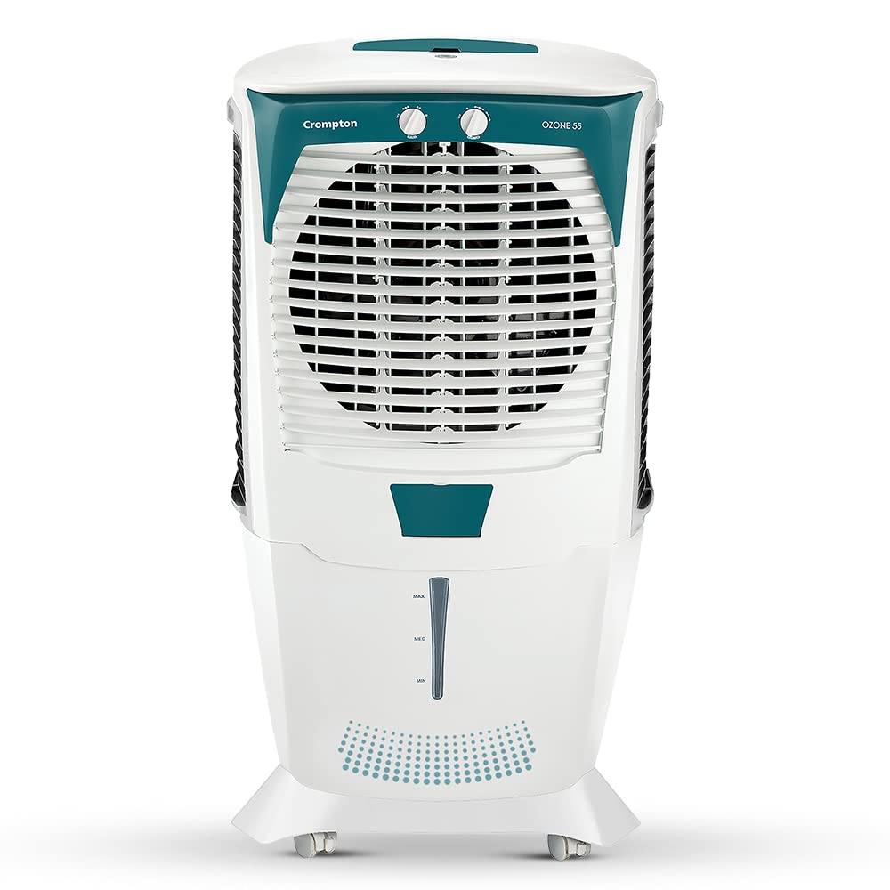 Crompton Ozone 55 Litres Desert Air Cooler for home | Large & Easy Clean Ice Chamber | 4-Way Air Deflection | High Density Honeycomb Pads | Everlast Pump | Auto Fill 