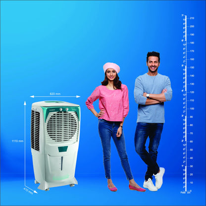 Crompton Ozone 55 Litres Desert Air Cooler for home | Large & Easy Clean Ice Chamber | 4-Way Air Deflection | High Density Honeycomb Pads | Everlast Pump | Auto Fill 