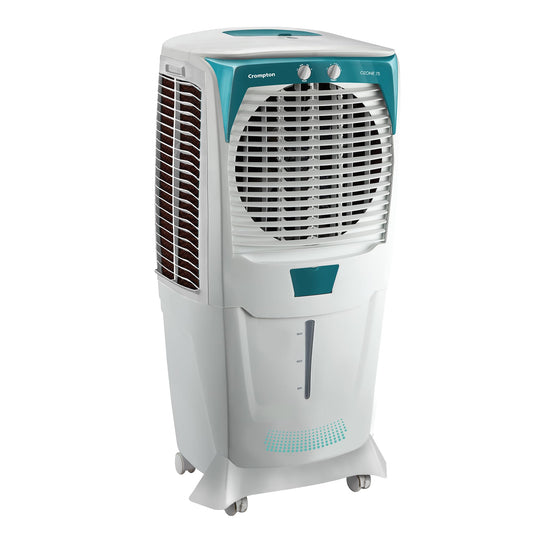 Crompton Ozone 75 Litres Desert Air Cooler for home | Large & Easy Clean Ice Chamber | 4-Way Air Deflection | High Density Honeycomb Pads | Everlast Pump | Auto Fill 