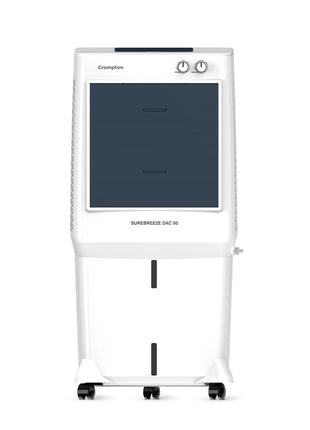 Crompton Surebreeze Desert Air Cooler-95L; Auto Fill, 4-Way Air Deflection and High Density Honeycomb pads. 