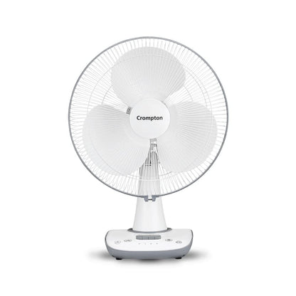 Crompton Wave Star 400MM High Speed Table Fan | High Air Delivery| Smooth Oscillation |2 Year Warranty | Cool Grey 