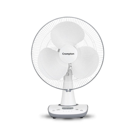 Crompton Wave Star 400MM High Speed Table Fan | High Air Delivery| Smooth Oscillation |2 Year Warranty | Cool Grey 