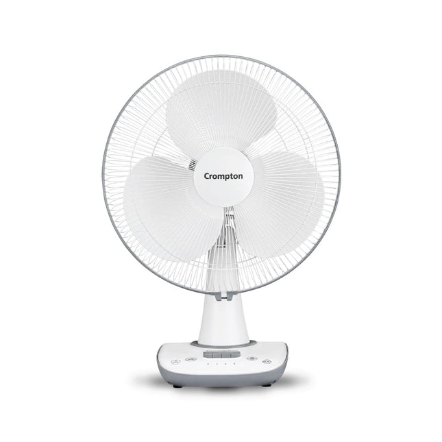 Crompton Wave Star 400MM High Speed Table Fan | High Air Delivery| Smooth Oscillation |2 Year Warranty | Cool Grey 