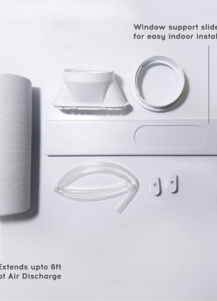 Cruise 1 Ton Portable AC with Anti-Bacterial Filter (100% Copper, 4-in-1: AC, Dehumidifier, Air Purifier & Fan, 4 Castor Wheels, Quiet Operation, HD Filter, CPCATF-PQ3S12, White & Black) 