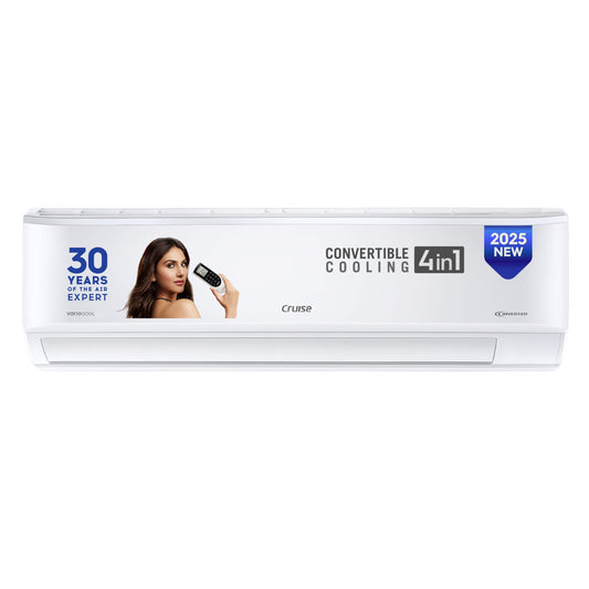 Cruise 2 Ton 3 Star Inverter Split AC with 7-Stage Air Filtration (100% Copper, Convertible 4-in-1, PM 2.5 Filter, Anti-Rust Technology, CWCVBM-VQ1W243, White) 