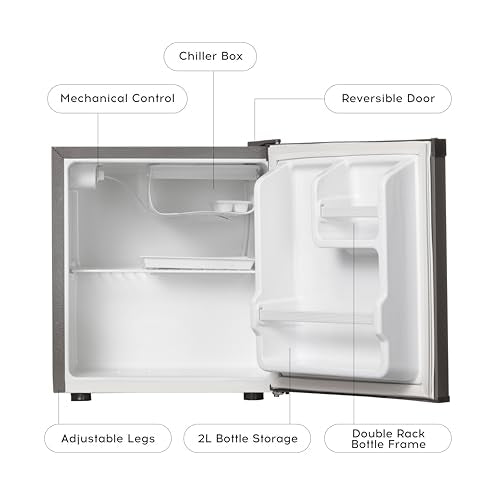 Cruise 45 L 2 Star Compact Minibar Refrigerator with Freezer Compartment - Direct Cool Technology (Single Door, Graphite Grey, CRDSVK-FZ1050G) 