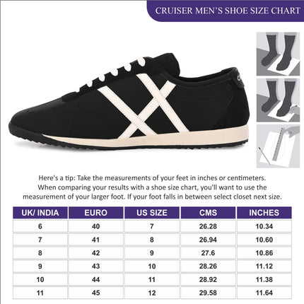 Cruiser Black Sneakers for Men 2579-1 