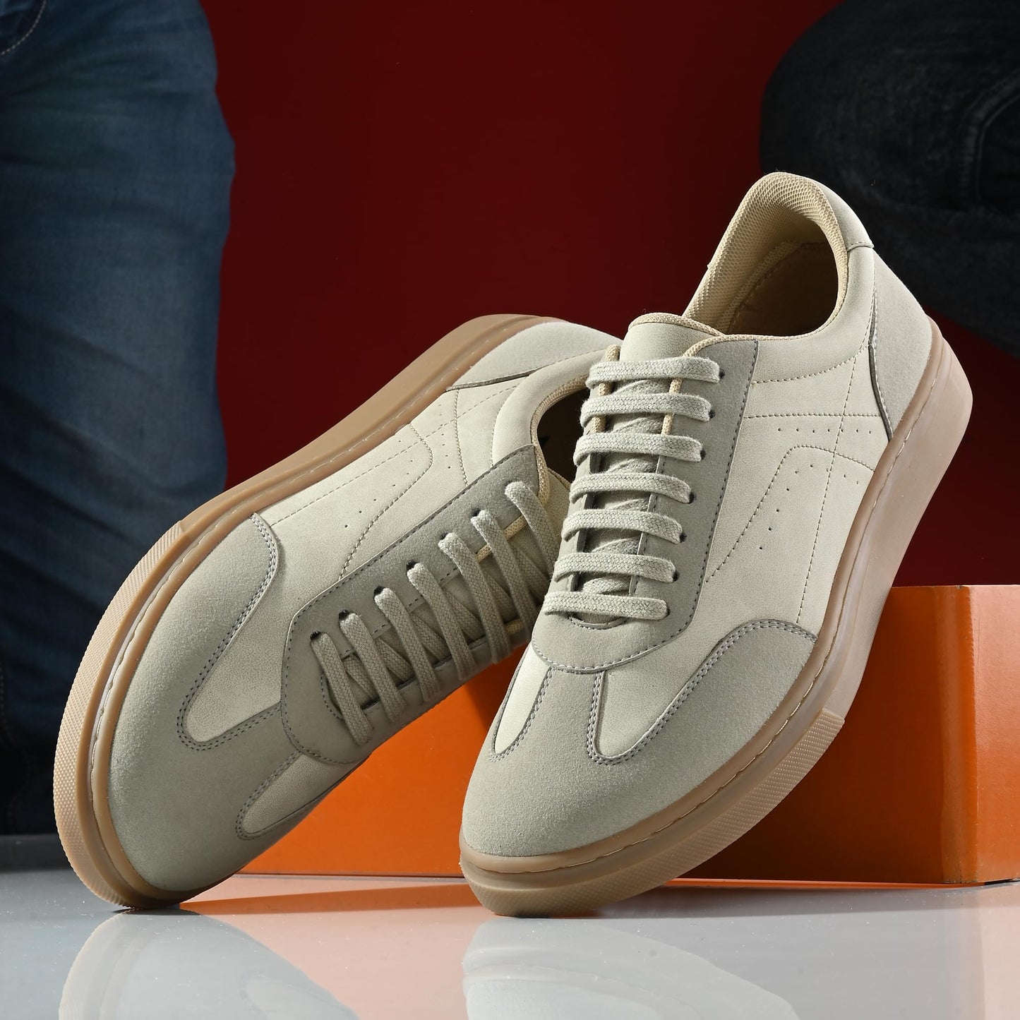 Cruiser Sneaker for Men | Lightweight & Comfortable | Stylish Lace-Up Casual Footwear with Cushioned Insole | Perfect for Versatile Outfits (2533) Grey 