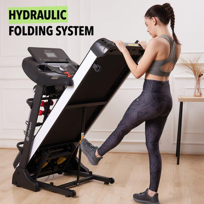 Cultsport Canoas 5.5HP Peak, Max Weight: 130 Kg, Auto Incline with Massager Motorized Treadmill for Home Gym Fitness & 1 Year Warranty 