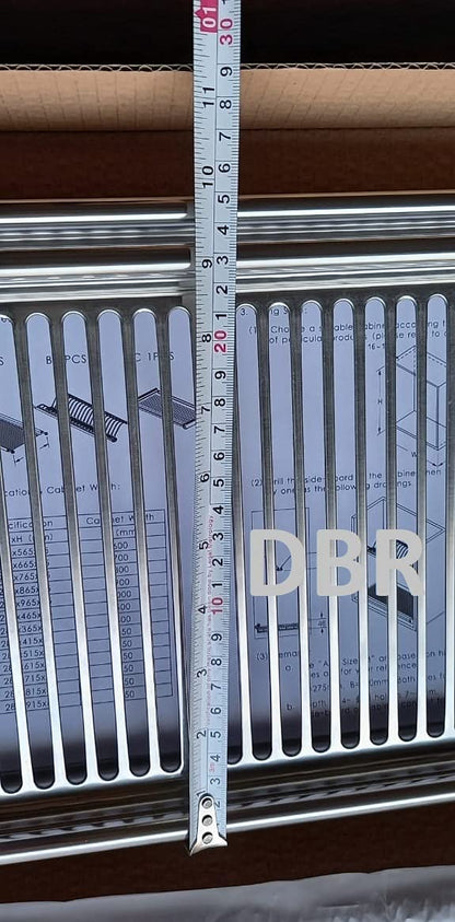 DBR Kitchen Steel Dish Rack Drainer Tray for Cabinet Width 600mm gtpt Modular Kitchen Organiser Set of 3pcs 