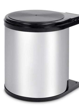 DBR Stainless Steel Auto Lid Pedal Dustbin/Garbage Bin with (9 LTR .) Silver & Black, Modular Kitchen Hardware & Accessories 